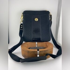 Coach Signature Logo Crossbody Style Black Canvas And Nylon Bag# J0982 - 43457  